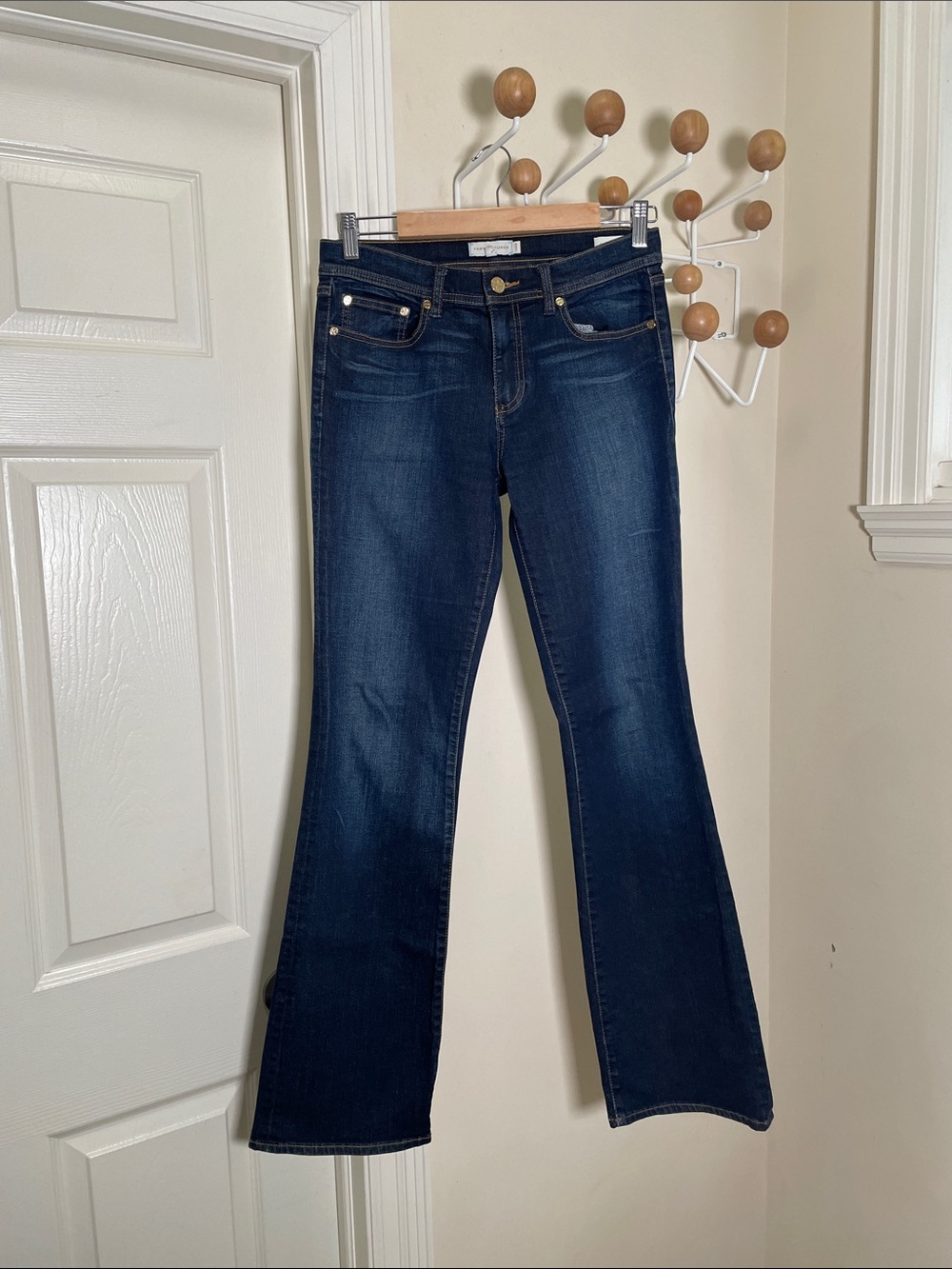 Tory Burch Classic Tory Boot Flared Denim Jeans - Blue - 28